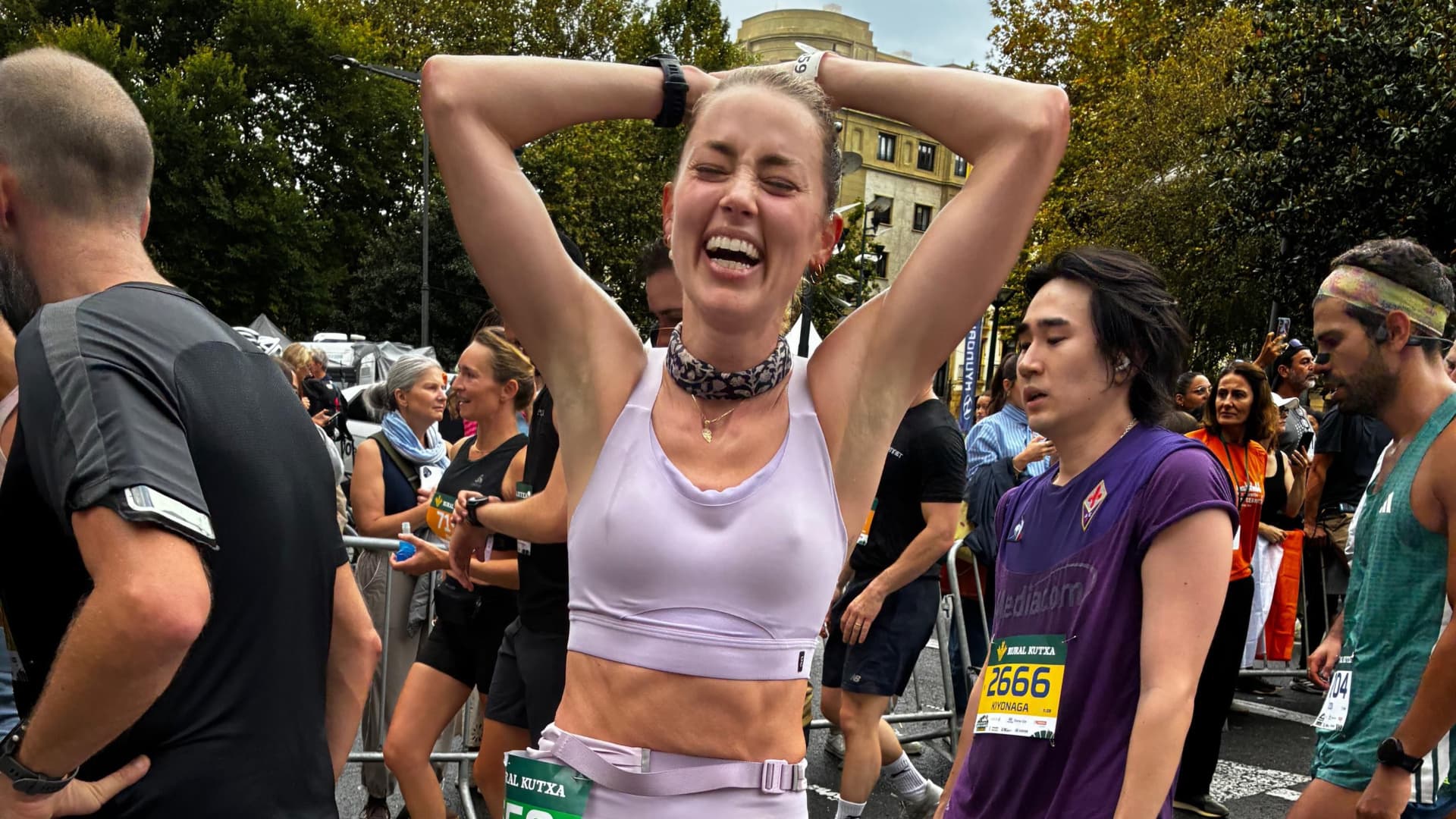 Ünlü oyuncunun maraton koşusu