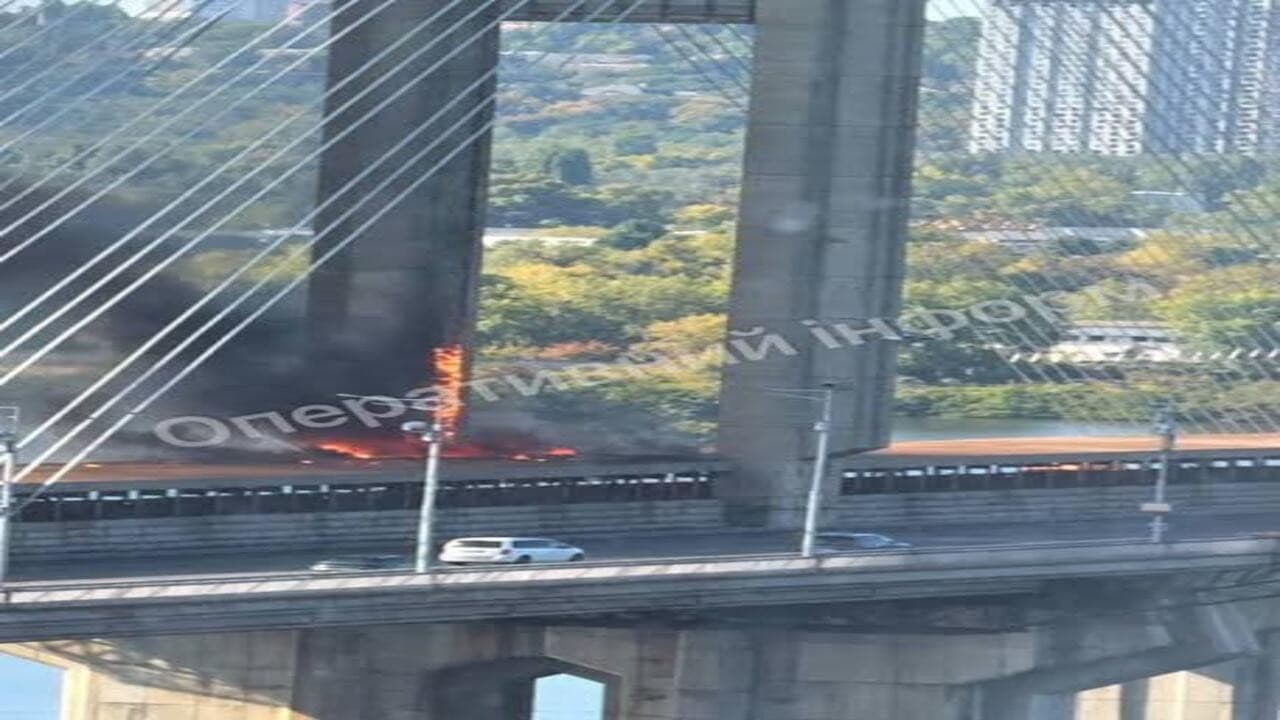 Kiev’de Kuzey Köprüsü’ne saldırı sonrası ulaşım durduruldu